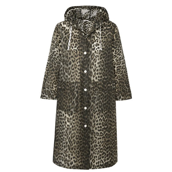 Ganni - Leopard-Print Matte-PU Coat | Story + Rain