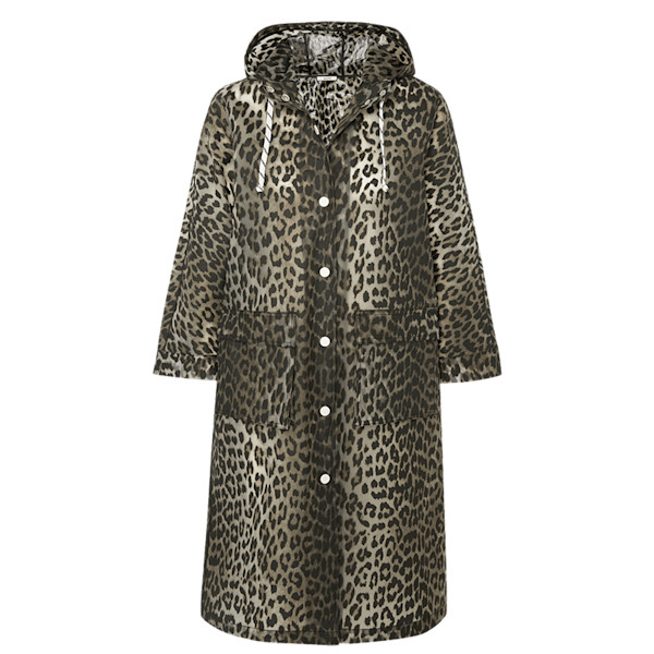 Ganni 2025 leopard raincoat