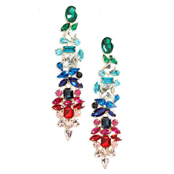 Stella   ruby rainbow statement earrings  
