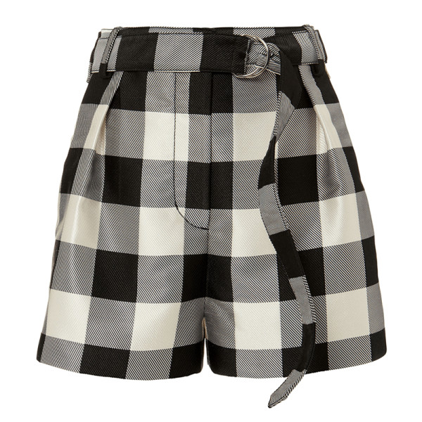 3.1 phillip lim gingham belted military shorts