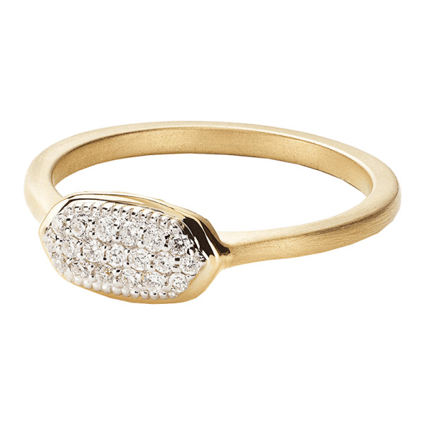 Kendra scott isa pave diamond ring in 14k yellow gold
