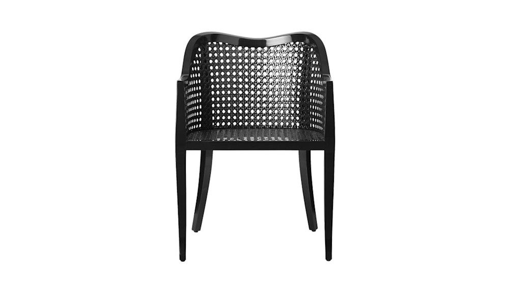 Cb2 Tayabas Black Cane Side Chair Story Rain