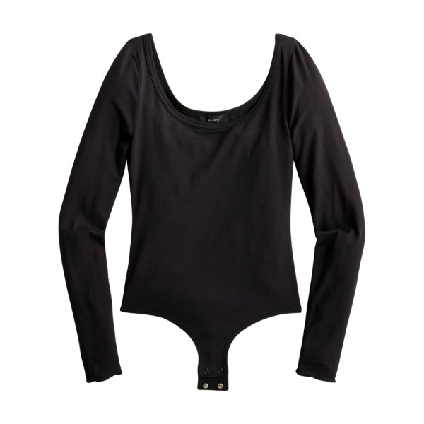 Stretch scoopneck bodysuit