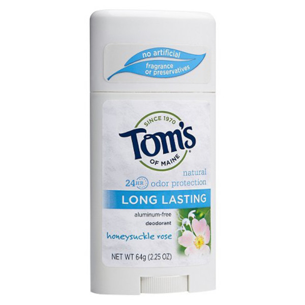 Toms long lasting honeysuckle rose natural deodorant stick