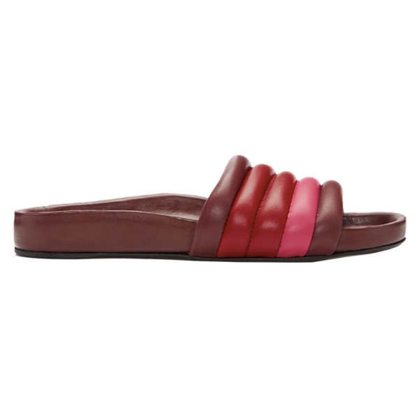 サンダル・ミュール ISABEL MARANT Women Sandals SD0118FAB2B11S 80BY BURGUNDY Red Isabel Marant - Burgundy Hellea Waikiki Sandals | Story + Rain