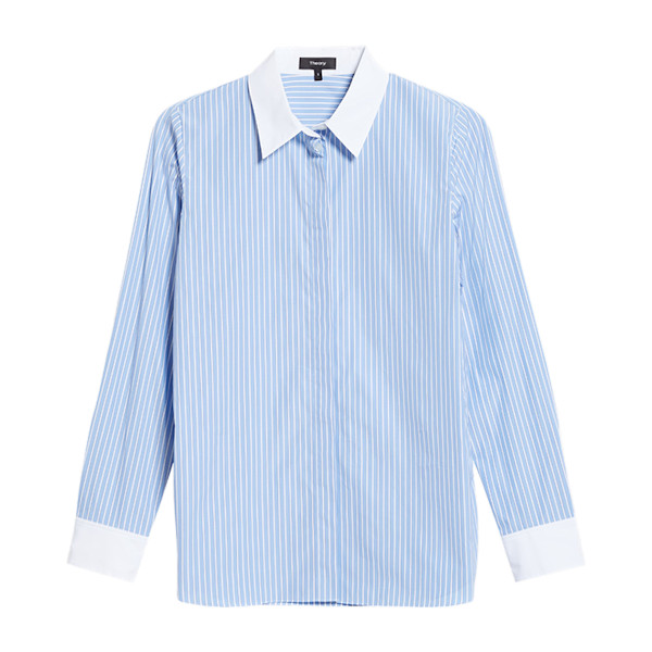 Theory - Stretch Pinstripe Button-Up Shirt | Story + Rain Theory - Stretch Pinstripe Button-Up Shirt | Story + Rain