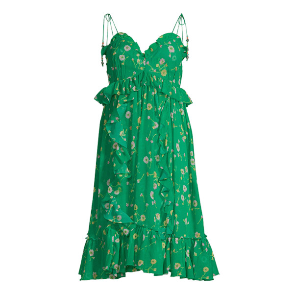 the kooples green dress The Kooples Crew Neck Midi Length Dress - Green Dresses, Clothing - WKOOP56939