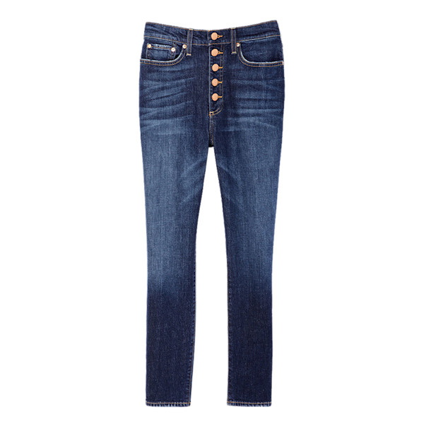 Alice and olivia good hot sale high rise exposed button jeans