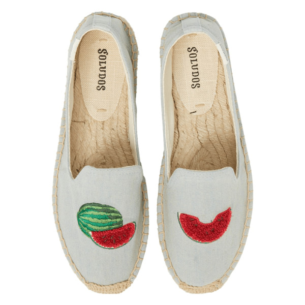 Soludos watermelons smoking slippers
