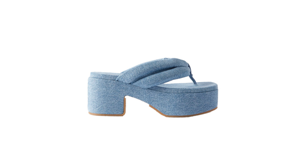 Dries Van Noten Denim platform sandals Story Rain