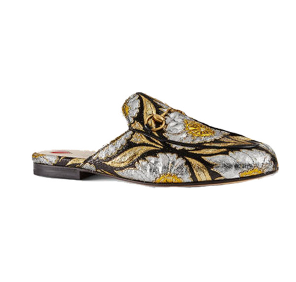 Gucci princetown floral jacquard slipper