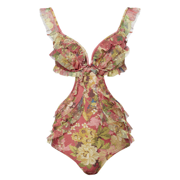 Zimmermann melody frill one piece swimsuit