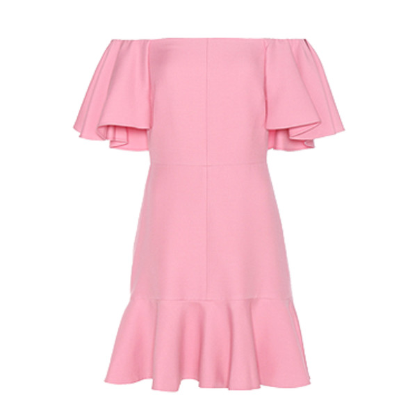 valentino off the shoulder dress VALENTINO Fuchsia Silk Long Off the Shoulder Size 42 Dress