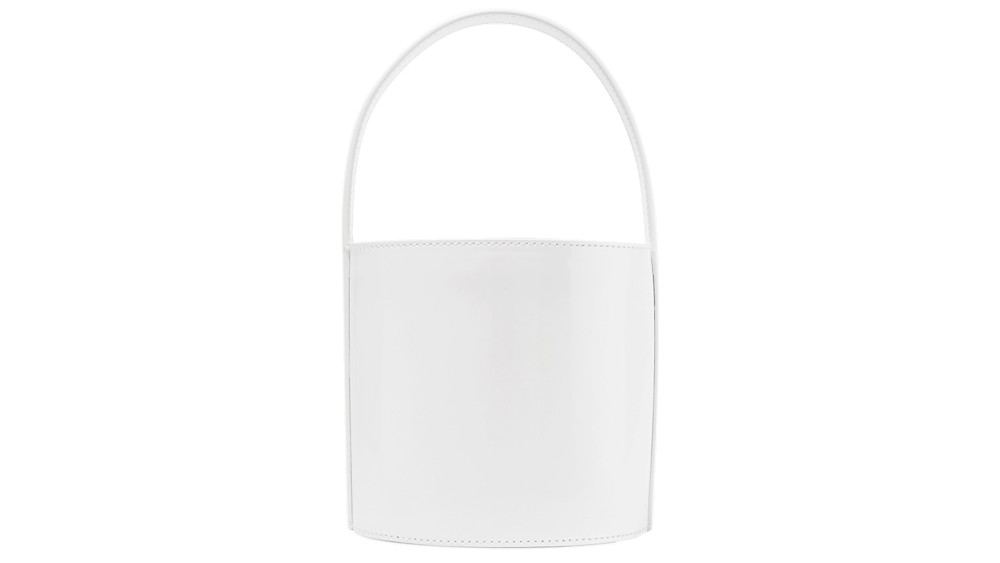 Staud Bissett Patent-Leather Bucket Bag Story Rain - Main Image