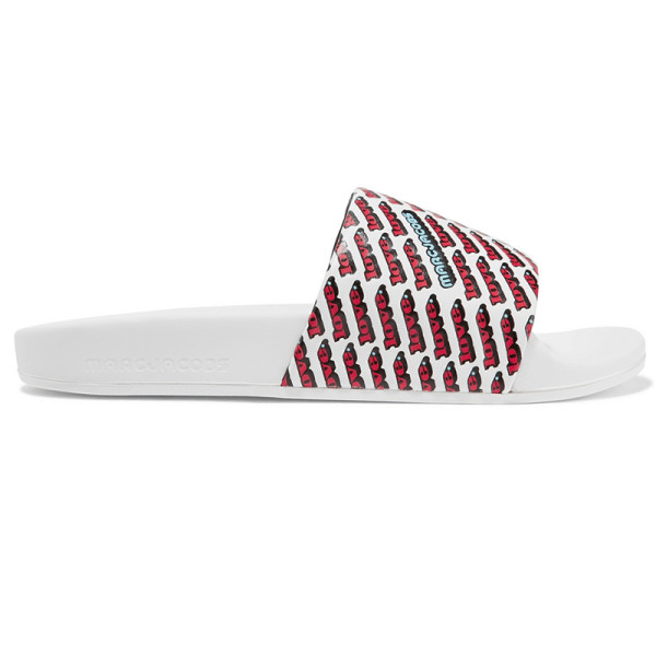 Mj love printed leather slides