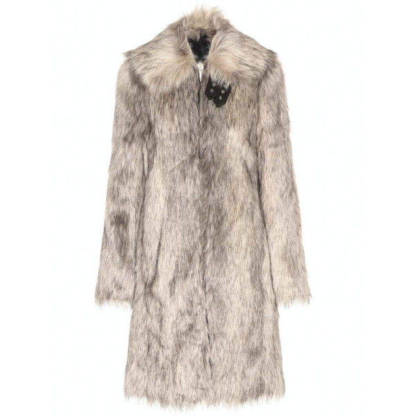 Helmut lang faux fur wolf jacket  