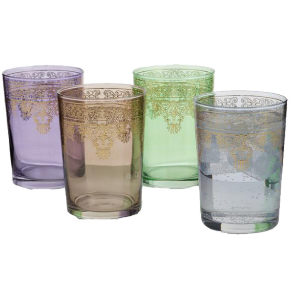 World market moroccan double old fashioned glasses