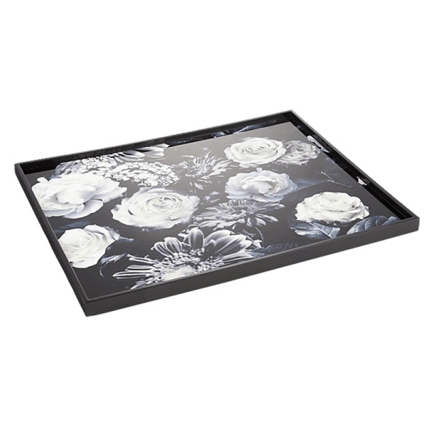 Cb2 midnight flowers tray