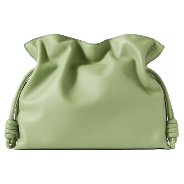 Loewe - Green Flamenco Leather Clutch | Story + Rain