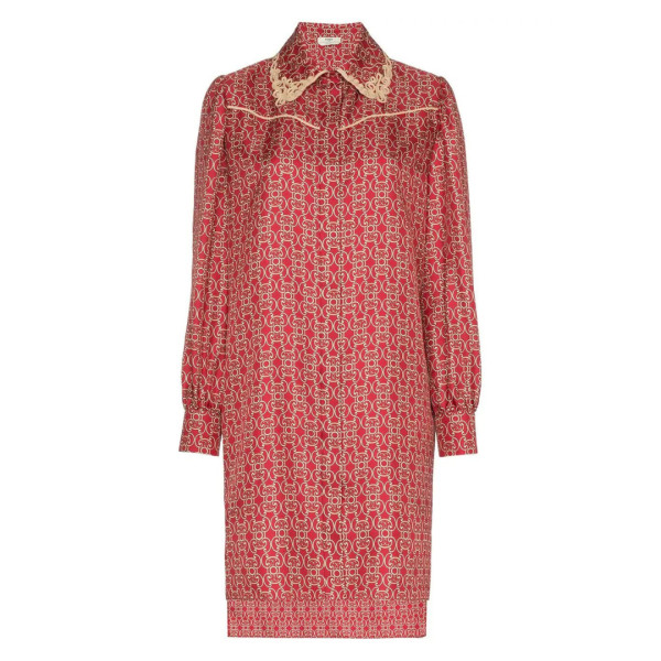 Fendi Gate Printed Mini Dress Story Rain