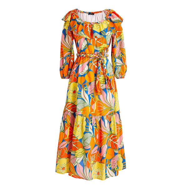 J. Crew - Belted Dress in Tropical Floral | Story + Rain