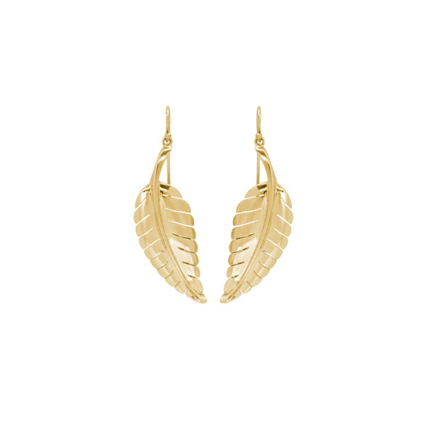 Jennifer meyer large leaf earrings