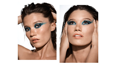 Blue Eyeshadow + Smudgy Eyeliner Under $30