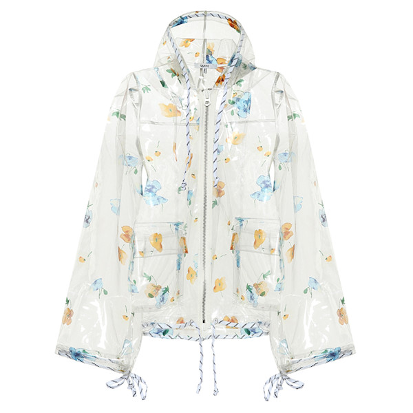 Ganni Petunia Floral Printed Raincoat