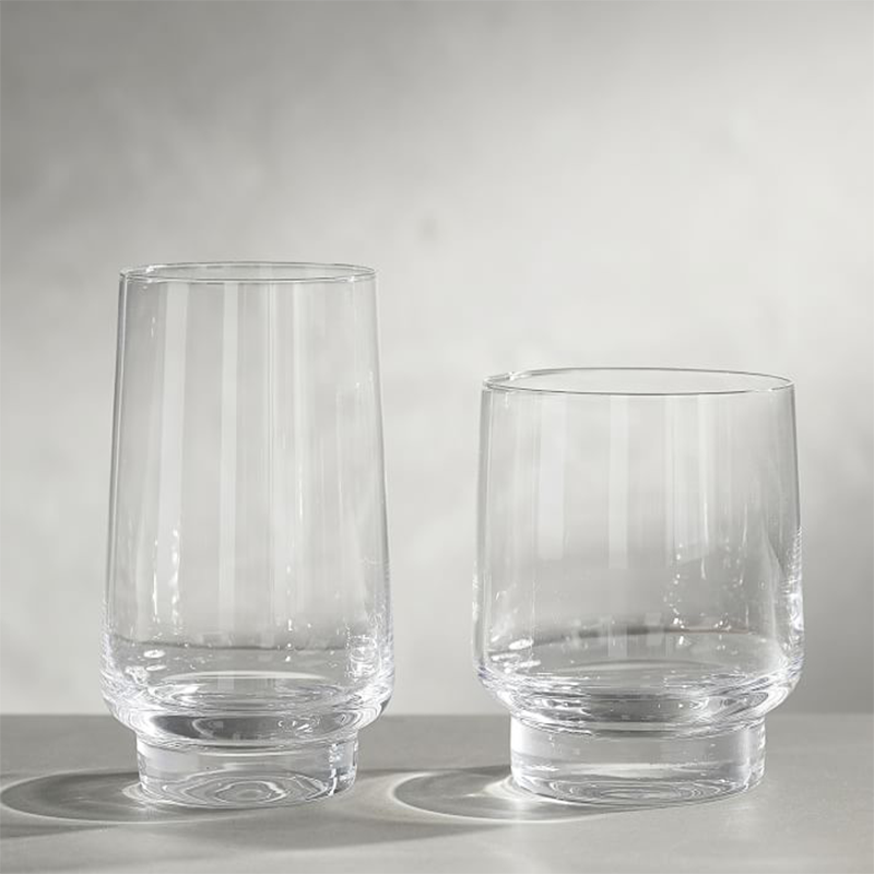 Pottery Barn - Aaron Probyn Tall Heavy Stack Glass, Set of 4 | Story + Rain