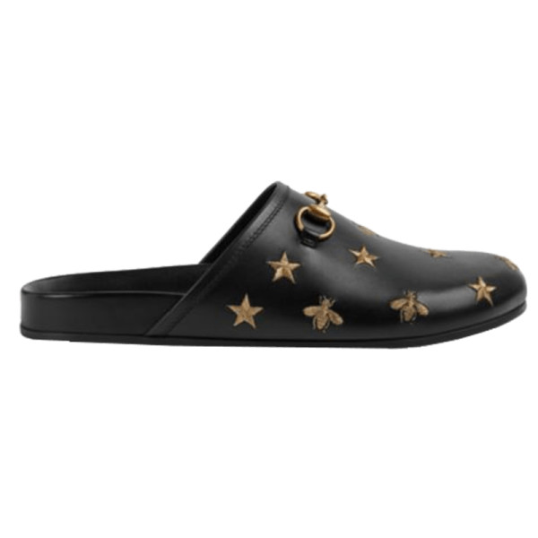Gucci river star leather clogs