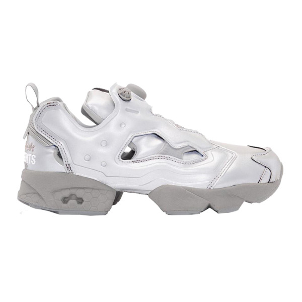 Vetements + Reebok - Instapump Fury Reflective Leather Sneakers