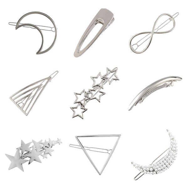 Angla silver vintage retro minimalist hairpins