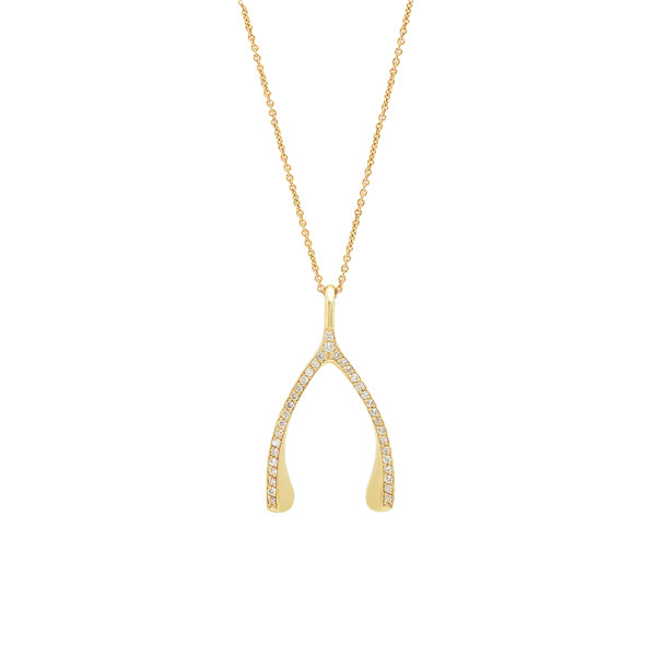 Jennifer meyer diamond wishbone necklace