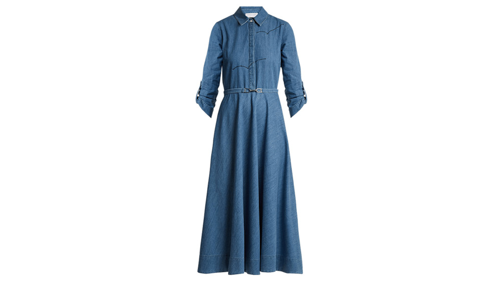 Gabriela Hearst - Marley Point-Collar Denim Dress | Story + Rain Gabriela Hearst - Marley Point-Collar Denim Dress | Story + Rain