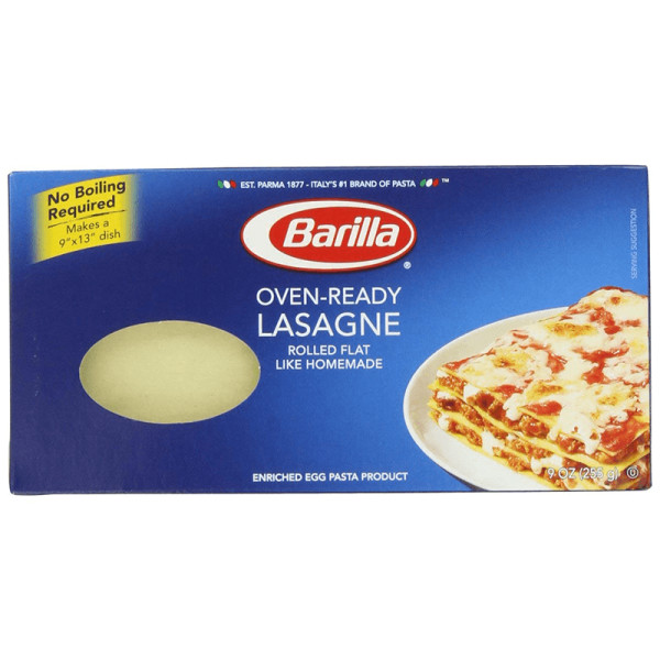 Barilla pasta oven ready lasagne