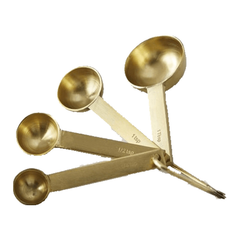 Williams Sonoma Gold Measuring Spoons Story + Rain