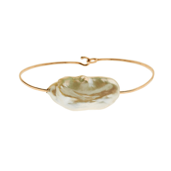 Christina a. alexiou large pearl wire bracelet