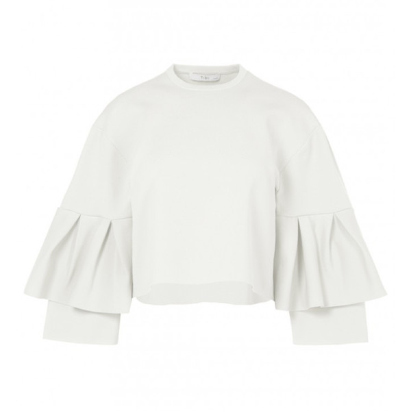 Tibi structured bell sleeve pullover 