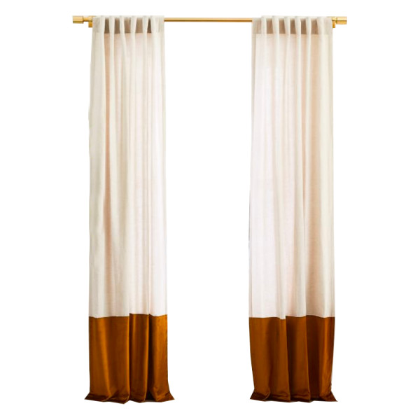 West elm european flax linen   luster velvet curtain