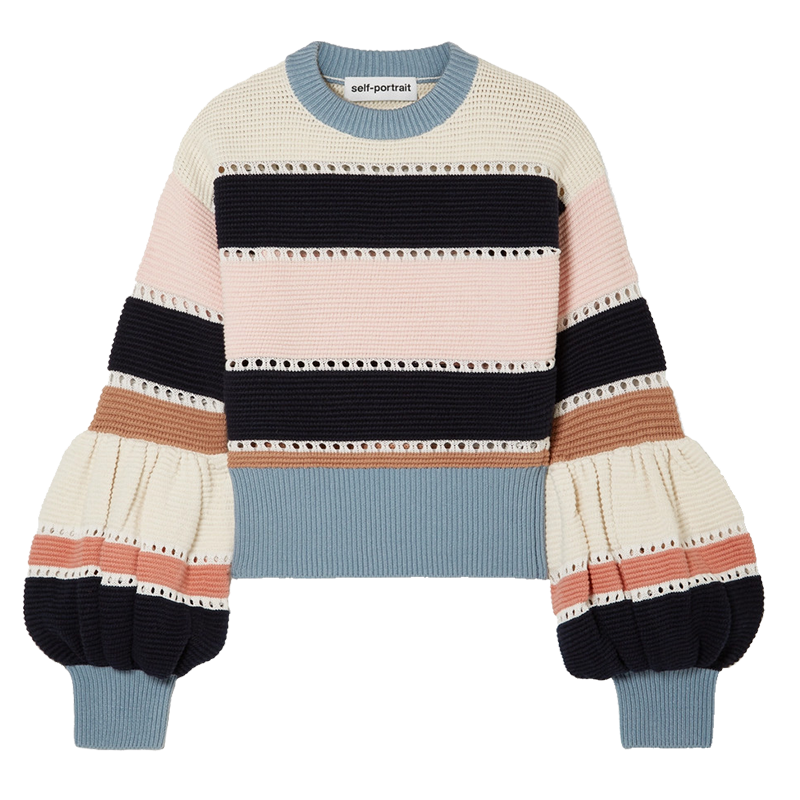 Striped sweater. Acne Studios свитер в полоску. Christopher John Rogers Oversized Striped Wool-Blend Sweater.