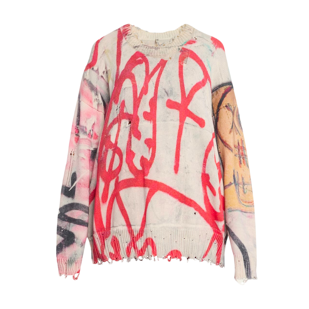 R13 Mercer Street Oversized Abstract Print Sweater | Story + Rain