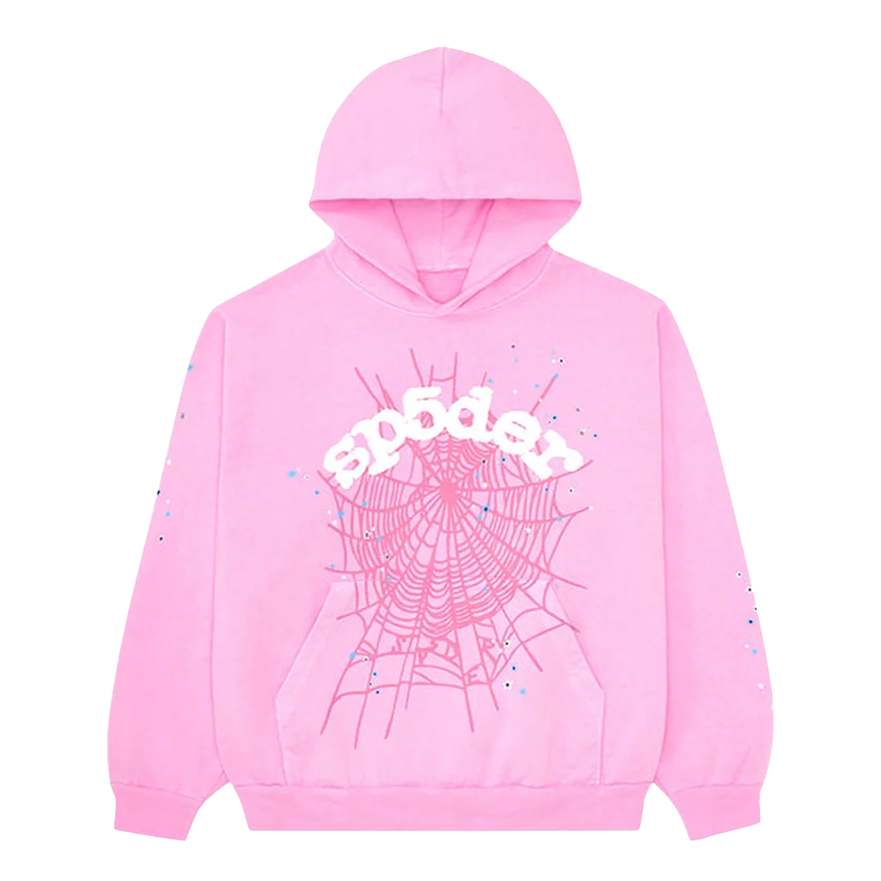 Sp5der OG Web Hoodie in Pink | Story + Rain