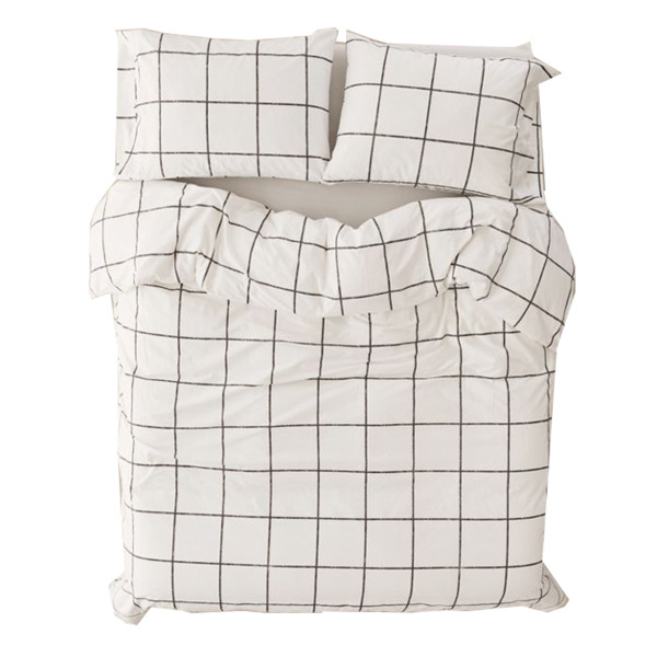 Urban outfitters distressed check duvet set
