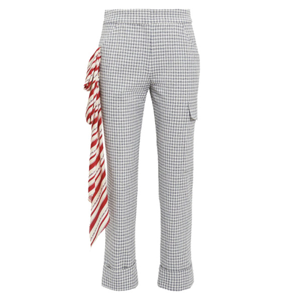 Hellesy beaton red scarf checked pants