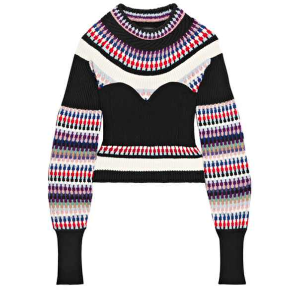 Burberry ribbed intarsia knit sweater