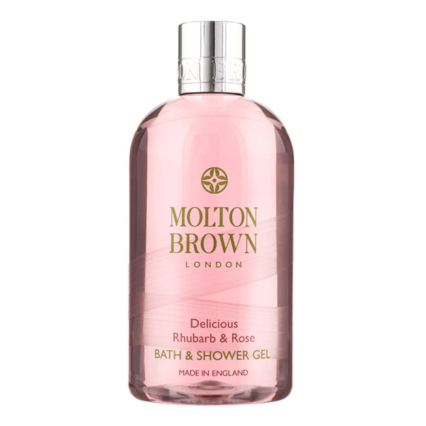 Molton brown delicious rhubarb   rose bath   shower gel