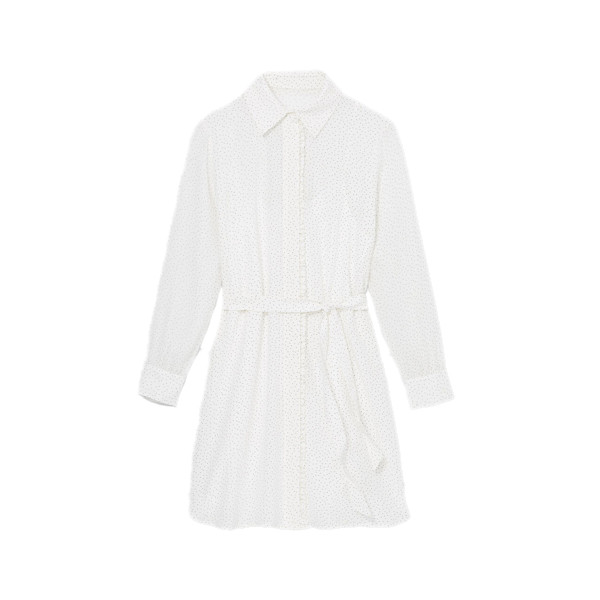 Club Monaco Silk Ruffle Button Front Dress | Story + Rain Club Monaco Silk Ruffle Button Front Dress | Story + Rain