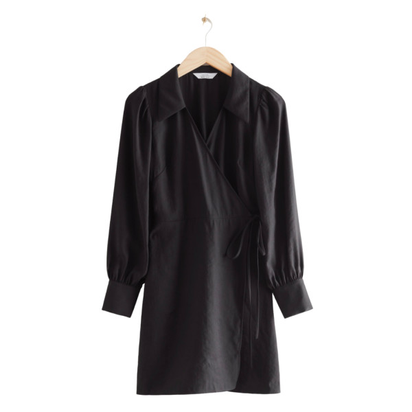 Other Stories - Collard Wrap Mini Dress | Story + Rain Other Stories - Collard Wrap Mini Dress | Story + Rain