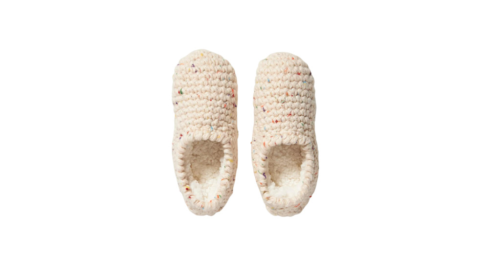 Anthropologie Speckled Popcorn Slippers Story Rain