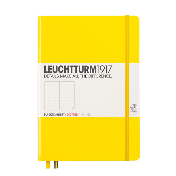 Leuchtturm1917 medium size hardcover dotted lemon